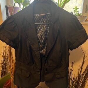 Maurices Elegant Black Short Sleeve Blazer